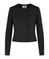Courrèges Long-sleeved Casual Jacket In Black