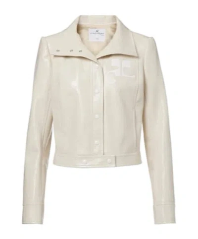 Courrèges Long-sleeved Casual Jacket In Neutral