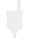 Courrèges White Loop 90's Rib Bodysuit In White