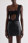Courrèges Loop Buckle '90s Rib Bodysuit In Black