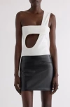 Courrèges White Loop 90's Rib Bodysuit In Heritage White