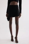 Courrèges Loop Milano Knit Mini Skirt In Black