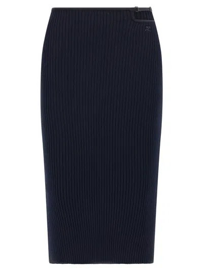 COURRÈGES COURREGES 'LOOP RIB KNIT' SKIRT