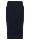 Courrèges Loop Rib Knit Skirts In Blue