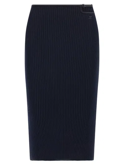 COURRÈGES COURRÈGES 'LOOP RIB KNIT' SKIRT