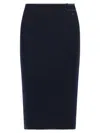 Courrèges Loop Rib Knit Skirts In Blue