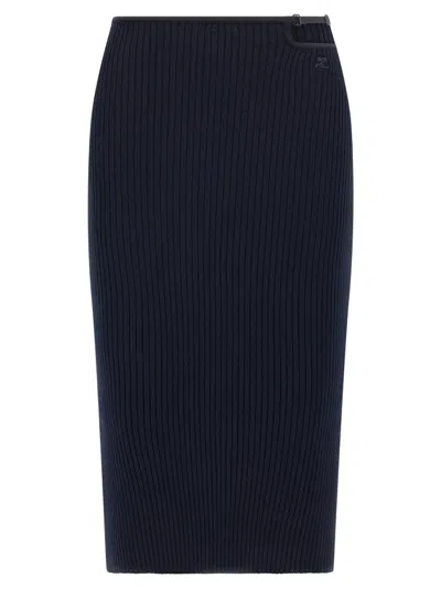 COURRÈGES 'LOOP RIB KNIT' SKIRT