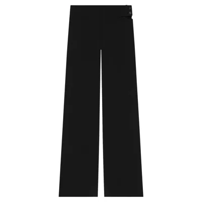 Courrèges Loop Tech Crepe Baggy Pants In Black