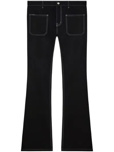 Courrèges Low-rise Bootcut Jeans In Black