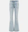 Courrèges Low-rise Bootcut Jeans In Blue