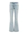 Courrèges Low-rise Bootcut Jeans In Blue
