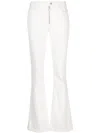 Courrèges Low-rise Bootcut Jeans In White