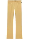 Courrèges Low-rise Bootcut Trousers In Yellow