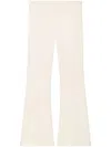 Courrèges Low-rise Flared Crepe Trousers In Neutrals
