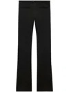 Courrèges Low-rise Flared Trousers In Black