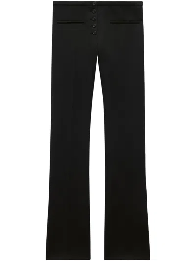 Courrèges Low-rise Flared Trousers In Black