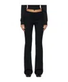 Courrèges Low-rise Flared Trousers In Black