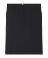 Courrèges Oblique Draped Polywool Mini Skirt In Black