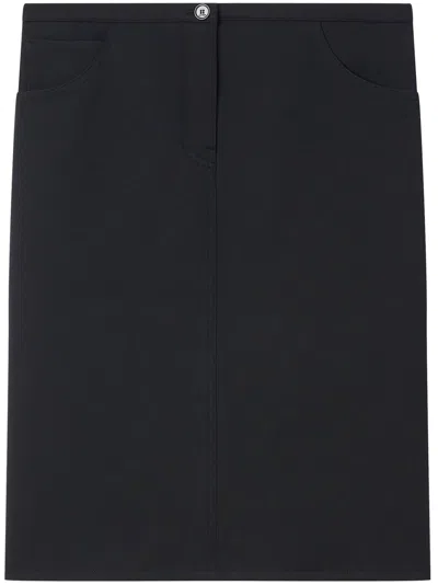 Courrèges Low-waist Midi Skirt In Black