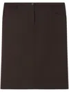 Courrèges Low-waist Midi Skirt In Brown