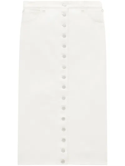 Courrèges Multiflex Denim Skirt In White