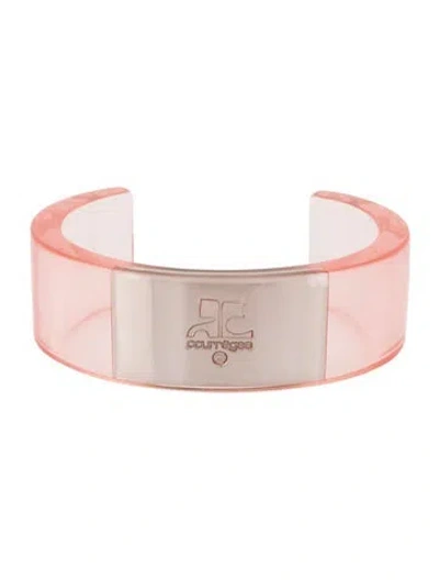 Pre-owned Courrèges Lucite Cuff Bracelet, 6" In Multicolor