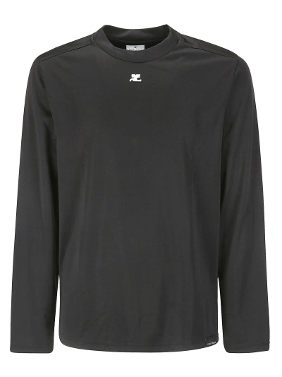Courrèges Lycra Back Ac Long-sleeve T-shirt In Black