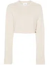 Courrèges Maglia Cropped In Oat Meal