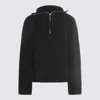 Courrèges High Collar Ribbed Texture Knitwear In Black