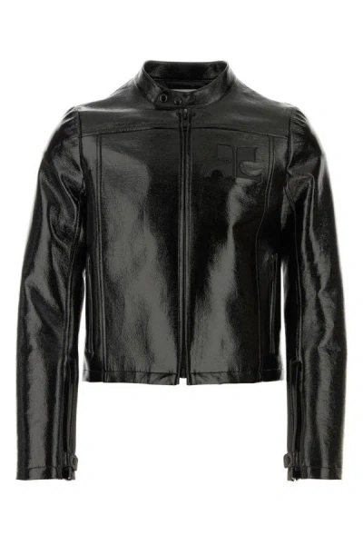 COURRÈGES COURREGES MAN BLACK VINYL JACKET