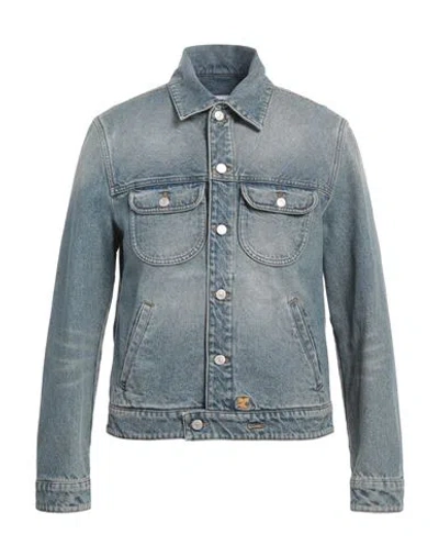 Courrèges Courreges Man Denim Outerwear Blue Size 42 Cotton