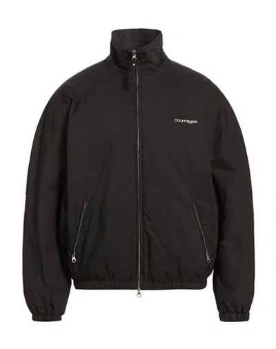 Courrèges Man Jacket Black Size S Cotton, Polyester