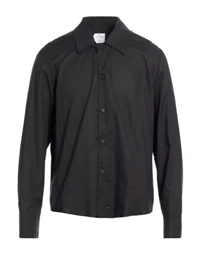 Courrèges Man Shirt Black Size M Cotton, Silk