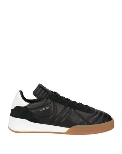 Courrèges Man Sneakers Black Size 7 Leather