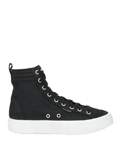 Courrèges Courreges Man Sneakers Black Size 9 Leather, Textile Fibers