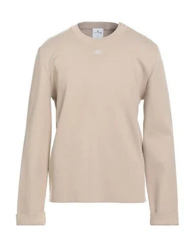 Courrèges Man Sweater Beige Size Xxl Viscose, Polyester In Neutral