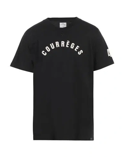 Courrèges Courreges Man T-shirt Black Size Xl Cotton