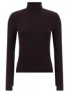 Courrèges Courreges Interlock Viscose Sweater In Burgundy