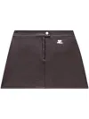 Courrèges Reedition Vinyl Miniskirt Clothing In Burgundy