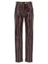 Courrèges Shiny Finish Trousers Reedition Pockets In Metallic