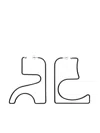 Courrèges Maxi Ac Geometric-shape Earrings In Black