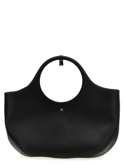 Courrèges 'maxi Holy' Handbag In Black