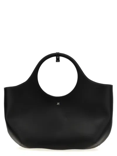 Courrèges Maxi Holy Handbag In Black
