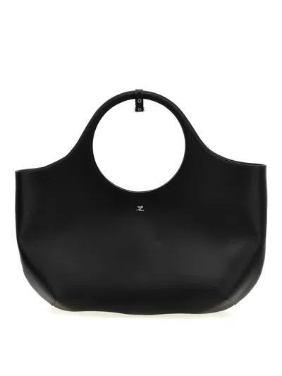 Courrèges Maxi Holy Handbag In Black