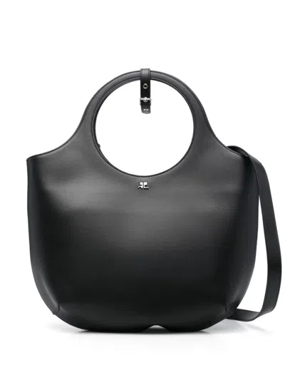 Courrèges Medium Holy Bag In Black