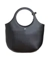 Courrèges Handbag Leather Buckle Detail In Black
