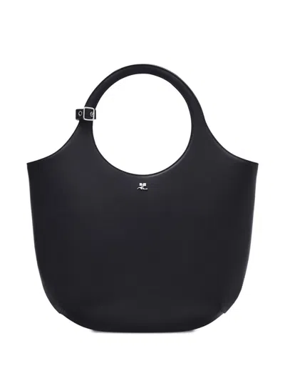 COURRÈGES COURRÈGES MEDIUM HOLY LEATHER TOTE BAG