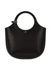 Courrèges Holy Snake-effect Leather Bag In Black