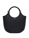 Courrèges Black Holy Midi Hobo Bag In Black