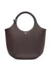 Courrèges Medium Holy Leather Tote Bag In Brown
